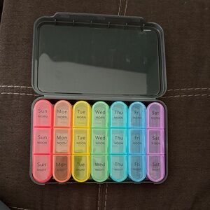 Rainbow Weekly Pill Organizer - 7 Day AM/PM
